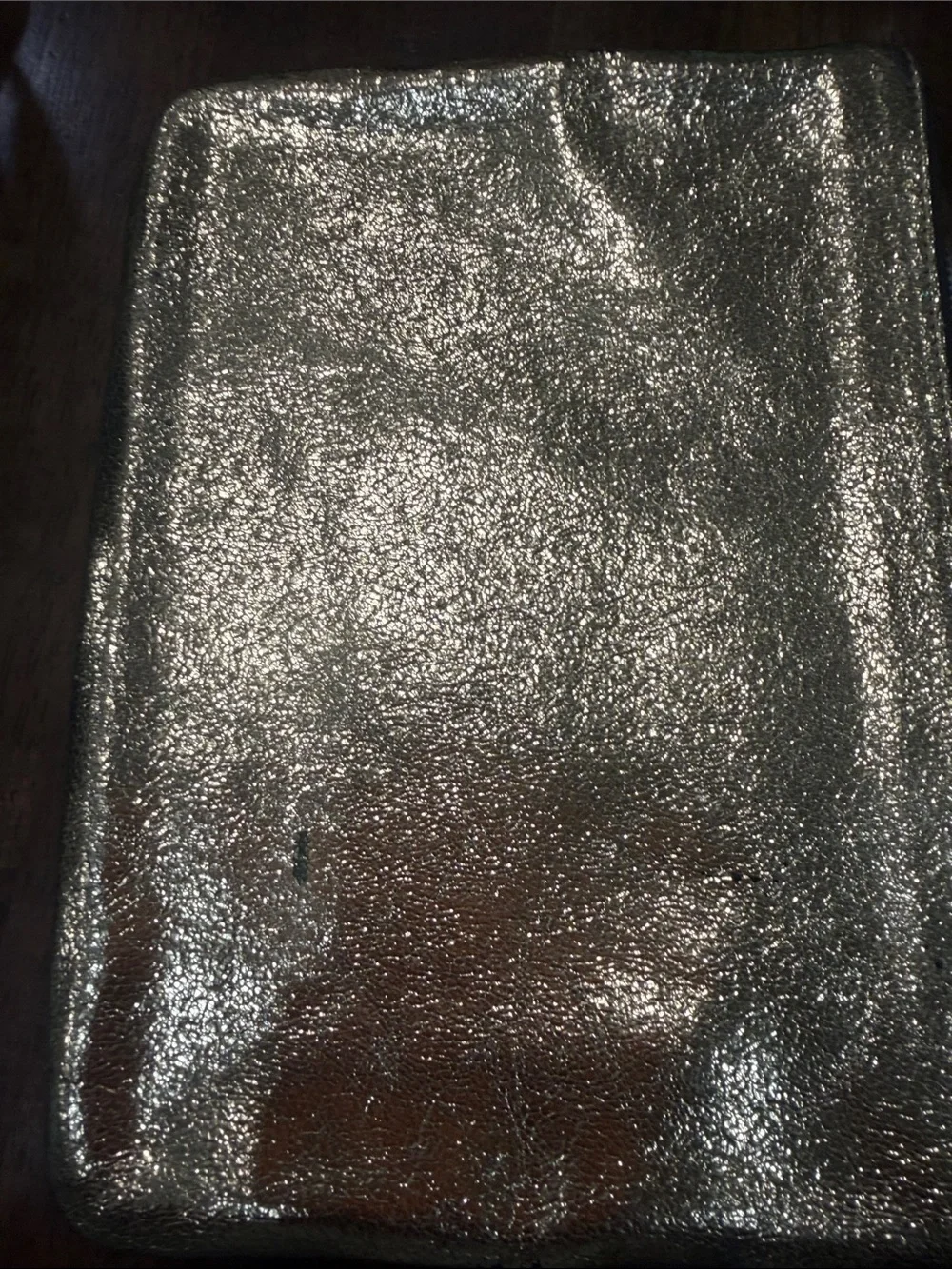 Marc Jacobs Metallic Bronze-Gold Zip Pouch
